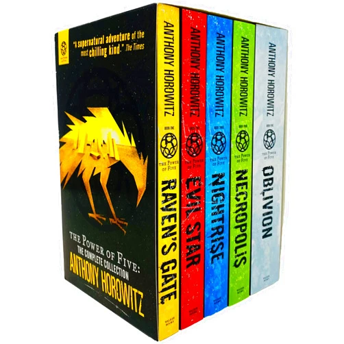 By Anthony Horowitz (Author) Power of Five Books Collection 5 Books Set by Anthony Horowitz (Raven's Gate, Evil Star, Night Rise, Necropolis, Oblivion)