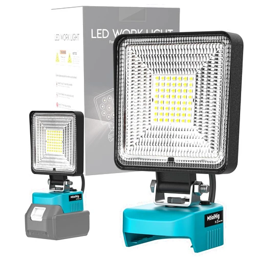 MtiolHig LED Work Light for Makita 18v Battery: MtiolHig 19W 1900Lumens Cordless Battery Powered Work Light for Makita 18v Tools - Flood Lighting with USB & Type-C Charging for Jobsite, Garage, Outdoor Project