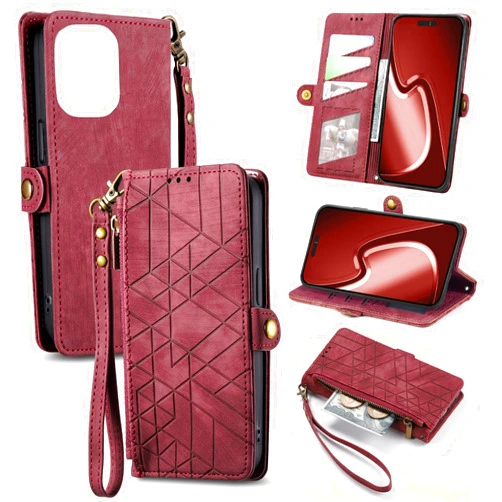 Bojioderf PU Leather Compatible with Vodafone Smart E11 Flip Stand Cover,Compatible with Vodafone Smart E11 Card Holder Magnetic Closure Phone Case Red
