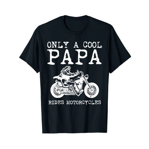 Biker Shirts Motorcycle Rider Men Women Kids Gift Only Papa Cool Rides Motorcycles Biker Dad Rider Grandpa Men T-Shirt