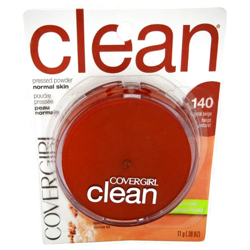 Covergirl Clean Pressed Powder Foundation, 140 Natural Beige, 0.44 Fl Oz