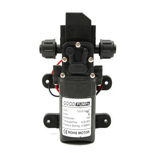 Wrtgerht Mini Power Small Pump Durable DC 12V 130PSI Agricultural Electric Water Pump Black Micro High Pressure Diaphragm Water Sprayer (Voltage : Screwthread)