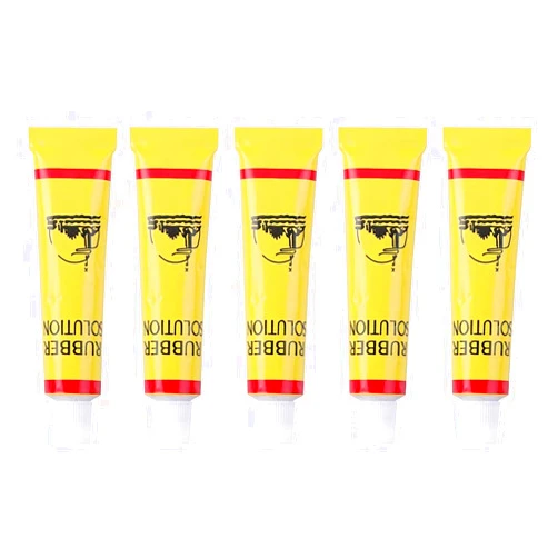 Fgbetcv 5 PCS Tire Plug Glue,Rubber Cement Tire Repair,Bicycle Tire Repair Glue Kit,Bike Tyre Inner Tube Puncture Repair Rubber Cement Bicycle Tire Patch Glue (Yellow)