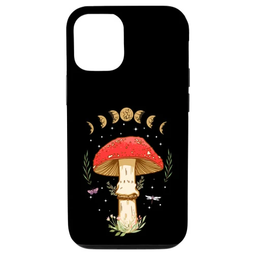 Witchy Goth And Celestial Moon Creations Dark Academia Cottagecore Aesthetic Magic Mushroom Case for iPhone 12/12 Pro