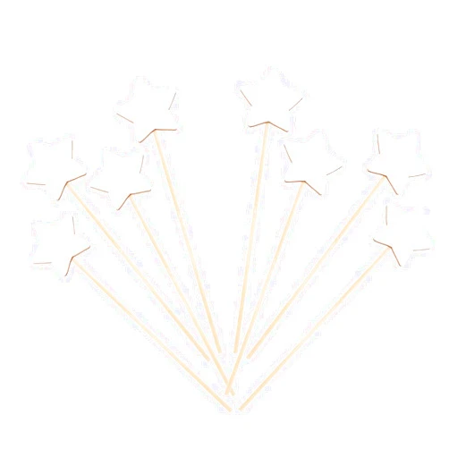 NUOBESTY Fairy Wand Stick, Unfinished Wooden Star Shaped DIY Crafts Angel Sticks for Girls Princess Painting Art Birthday Party Supplies