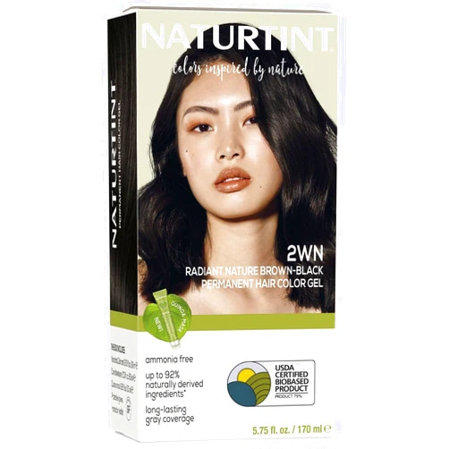 Naturtint 2WN Radiant Nature Brown Black Permanent Hair Color (Pack of 1), Ammonia Free, Vegan, Cruelty Free, up to 100% Gray Coverage, Long Lasting Results (Packaging may vary)
