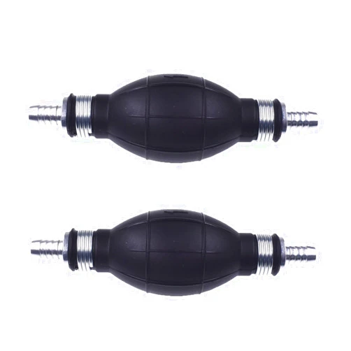 NAVARME 2Pcs Bulb Type Rubber Fuel Transfer Vacuum Fuel Line One Way Fuel Valve Fuel Pump Line Hose Hand Primer Gasoline Petrol Diesel Pump For Marine Boat 6mm 9001080A (3/8)