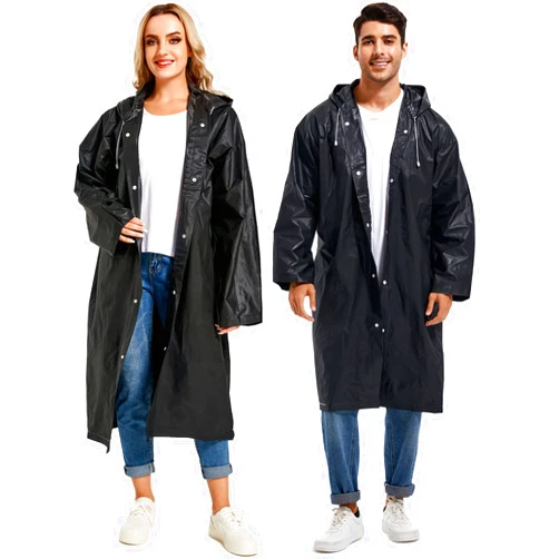 HOOMBOOM Rain Ponchos for Adults Reusable Raincoats Survival Heavy Duty Military Impermeable 2 Packs Rain Coat…