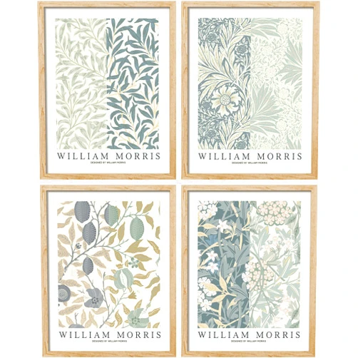SIGNWIN Poster William Morris Botanical and Floral Design Wilderness Nature Illustrations Fine Art Decorative Country/Farmhouse Vintage for Living Room, Bedroom, Office - 12