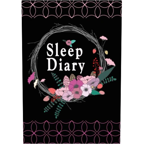 Gift Loft Health Journals,Ayo Samuel Sleep Diary: Sleep Log And Insomnia Activity Tracker Book Journal Diary Logbook to Monitor Track And Record Sleeping Hour Duration Pattern & Habit ... Adults Men & Women | Black Cover with flower