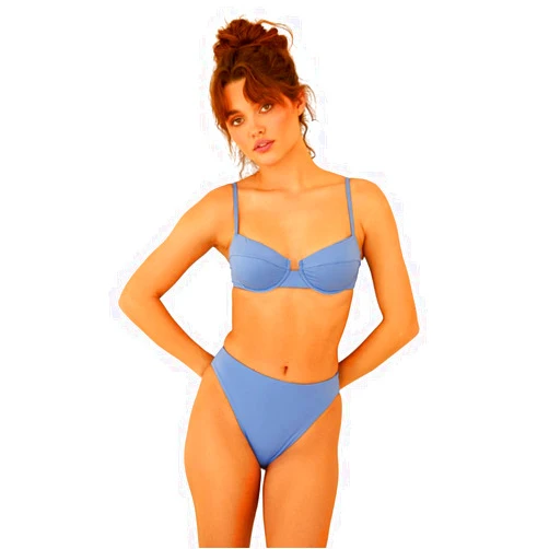 Dippin' Daisy's Gigi Padded Bathing Suit Top with Full Coverage, Sweatheart Underwire Bra with Adjustable Tie Back