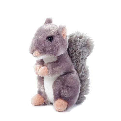 The Petting Zoo Squirrel Stuffed Animal Plushie, Gifts for Kids, Wild Onez Babiez Wildlife Animals, Squirrel Plush Toy 6 inches