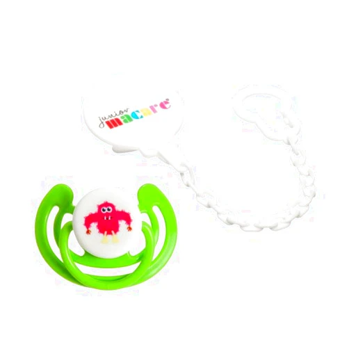 Junior Macare Orthodontic Soother & Holder 6 months+ (Green/Purple)