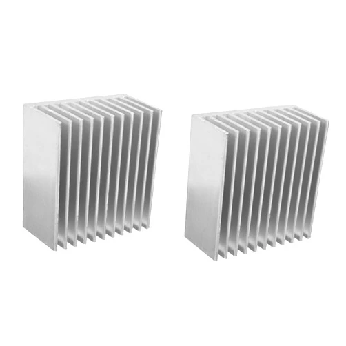 Eledabra BfyBest 2 Pcs Aluminum Chipset Heatsink Radiator Heat Sink Cooling Fin Silver for CPU LED Power Active Component 40 x 40 x 20mm