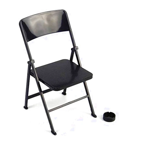Warmtree 1/6 Scale Black Foldable Chair for 12