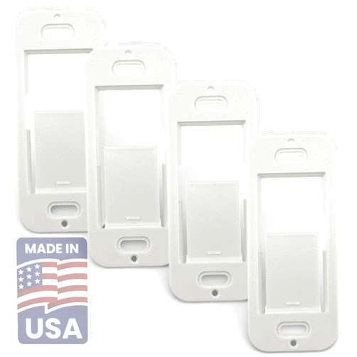 Delta Loom Wall Plate Bracket for Lutron Caseta Pico Remote (4 Pack) | Snap-in Wall Mount Holder for Lutron Pico Smart Remote | Seamless No-Wobble Installation | Durable Low-Profile Wall Bracket