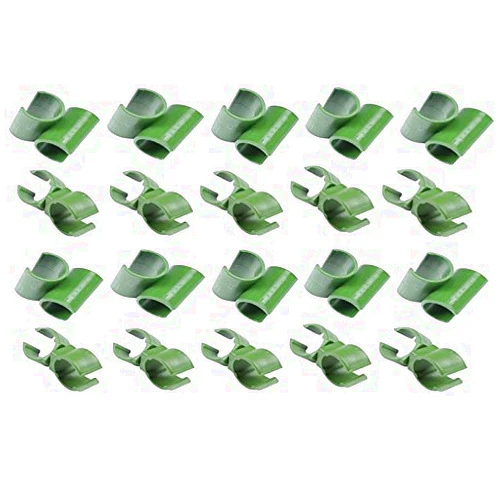 GREATLOVE Garden Garden Garden Orchard Adjustable Plant Green Plastic Connector Flower Rattan Plastic Buckle (10pcs Cross Plastic Connector and 10pcs Universal Flower Rattan Plastic Buckle) (11mm)
