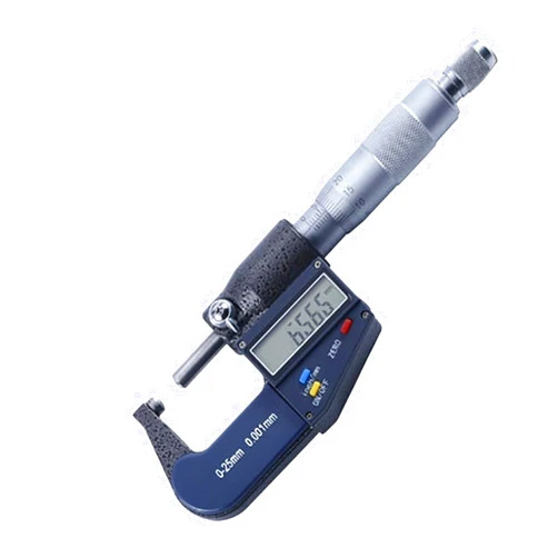 XBUYVRZ Micrometer Measuring Tools 0-25mm 0.001mm Digital Double Point Outside Micrometer Electronic Carbide Tip micrometers(Double Round Head)