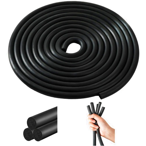 LOVYNO Backer Rod 1/2 Inch Diameter 16.5 Ft Black Foam Rubber Caulk for Gaps and Weather Stripping Door Seal Backer Rod EPDM Rubber for Gaps and Joints
