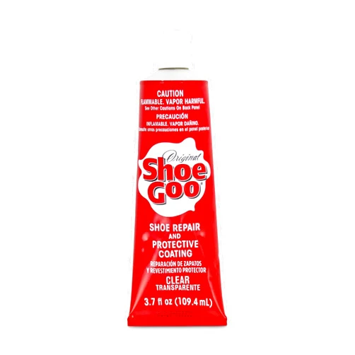 SOF SOLE Original Shoe Goo - 3.7 fl oz Tube - Clear Shoe Glue - Repairs Soles, Heels, Patches Small Holes - Bonds on Contact, Dries Within 24 Hrs, Waterproof - Works on Leather, Rubber, Vinyl, Canvas