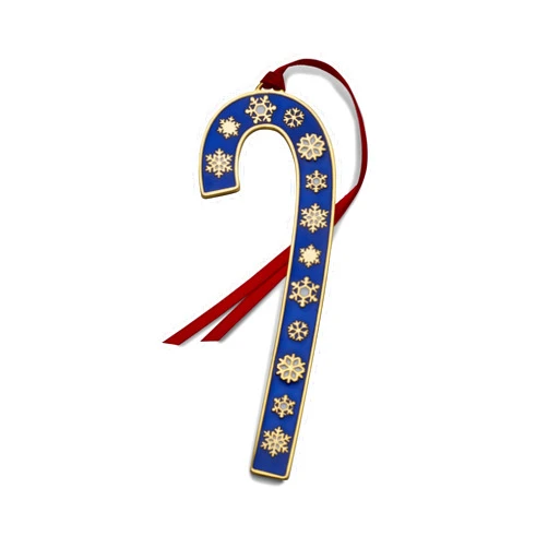 Wallace 2024 Gold Plated and Enameled Candy Cane Ornament 44th Edition