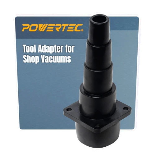 POWERTEC 70121W Tool Adapter for Shop Vac Wet/Dry Vacuums