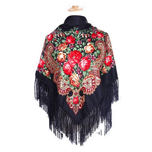 Leadigol Russian Style Muffler Warm Scarf with Tassel,Women's Traditional Scarf Wrap Tassel Shawl Tassel Scarf Long Women Wraps Big Size Printing Shawl Rectangular Fashion Scarves