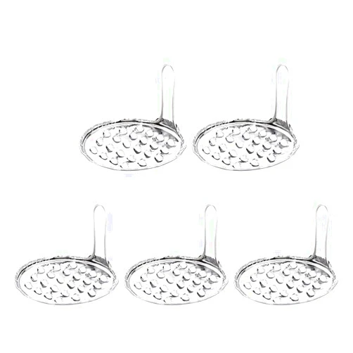 DOITOOL 5 Pcs Bean Jelly Scraper Food Making Cold Noodle Stainless Steel Snack Tool Household Manual Kitchen Scratch (Silver)