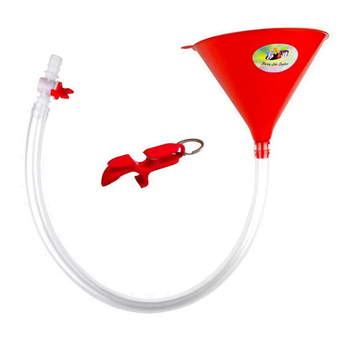 Party Like Sophia Beer Bong Funnel with Valve - Extra Long 2.5 feet (30 inch) Kink Free Tube - Shotgun Keychain Tool Bottle Opener - Premium Funnel for Beer Drinking Games, College Parties, spring break