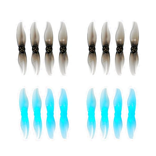 BETAFPV Gemfan 16pcs 2015 2-Blade Prop with 1.5mm Shaft Hole Whoop Drone Propellers Compatible 1103 Brushless Motors for 2S Brushless Tiny Whoop Drone like Meteor85 Whoop Drone Quadcopter-Blue&Grey