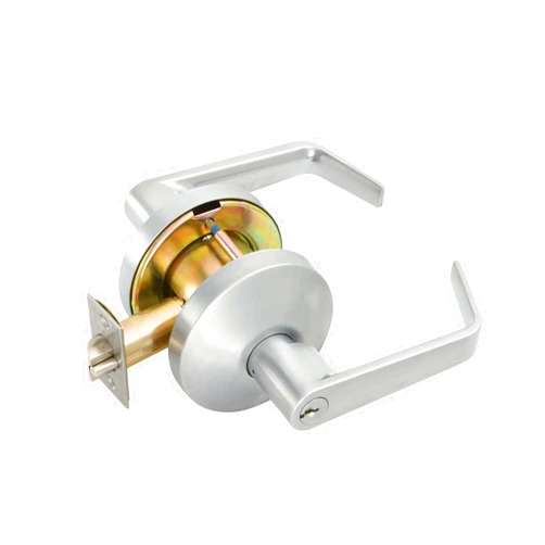 Falcon B511PD D 626 C Keyway B Series Grade 2 Medium Duty Cylindrical Chasis Non-Handed Lock, Entrance Function, Schlage C Keyway, 6 Pin Conventional Cylinder, Keyed Different, Dane Lever, Satin Chrome Finish