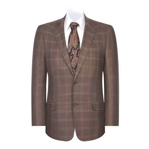 AMY ZHU Men's Plaid Blazer Checked Sport Coat 2 Button Windowpane Stretch Suit Jacket