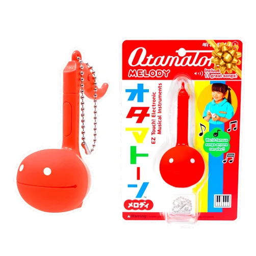 Otamatone Melody Series Japanese Electronic [Mini Size] Musical Toy [11 Pre-Programmed Songs] Portable Synthesizer from Japan by Maywa Denki [English Instruction], Red