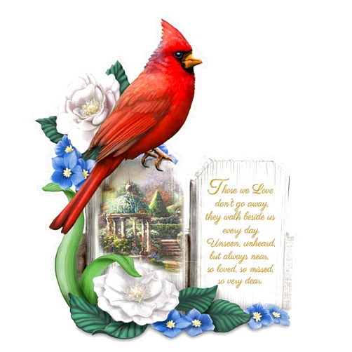 The Hamilton Collection Thomas Kinkade A Love So Dear Sculpted Cardinal Figurine