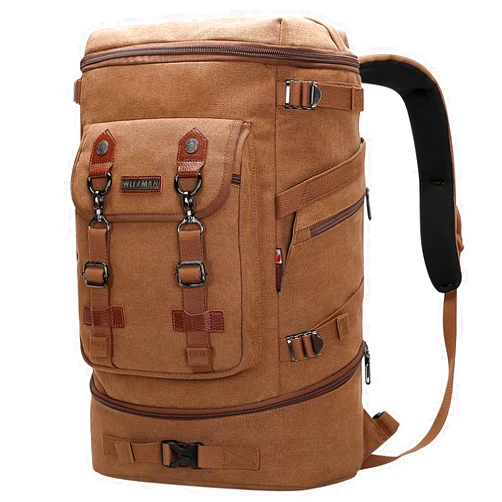 WITZMAN Travel Backpack for Men Women Canvas Backpack Carry on Luggage Rucksack Convertible Duffel Bag Large