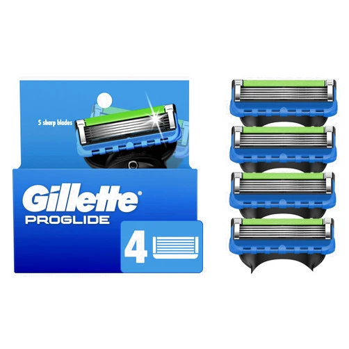 Gillette ProGlide Razor Refills for Men, 4 Razor Blade Refills
