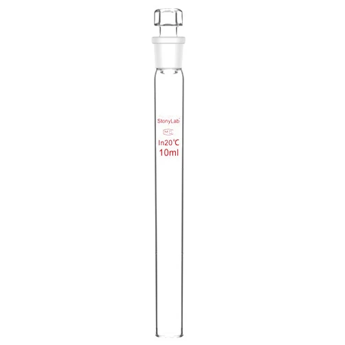 stonylab Class A Nessler Colorimetric Tubes with Glass Stopper, Flat Bottom Tubes, Premium Glass Test Tubes for Laboratory Color Comparison, 10 ml