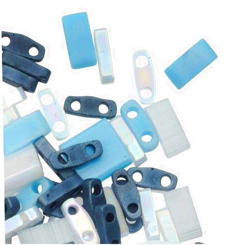 Miyuki Tila Beads, 2-Hole Shape Mixes, Waves, 7.2 Gram Tube