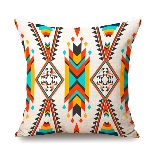 Solekla Farmhouse Decoration Throw Pillow Cover, American Native Ethnic Pattern Pillow Cover 18x18 Inch Pillowcase Summer Outdoor Cushion Covers for Bed, Living Room, Couch