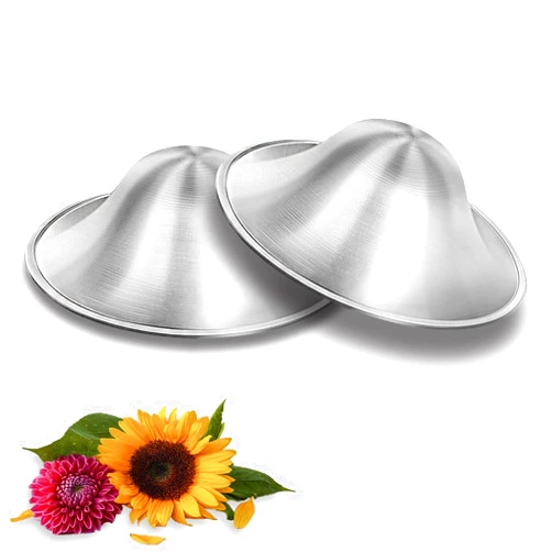 Tumababy The Original Silver Nursing Cups - Nipple Shields for Nursing Newborn -Breastfeeding Essentials - Protect and Soothe - 925 Silver - Standard Size