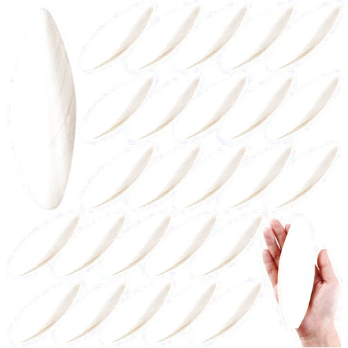 LEIFIDE 25 Pcs Bird Cuttlebone for Parakeets Natural Cuttlebone for Tortoises Snails Cuttlefish Bone Chew Toy Bird Calcium Stone for Parrots Cockatiels Budgie (5.12-5.91 in)