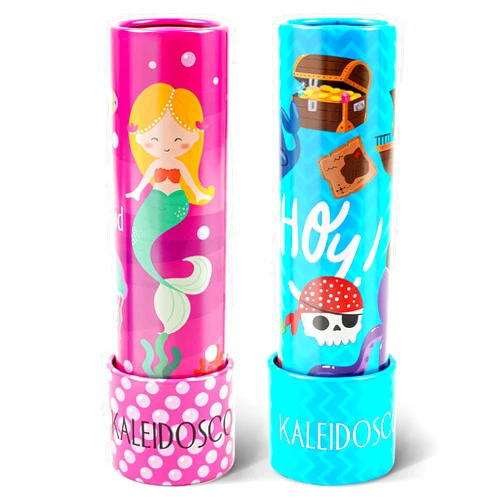 D-FantiX Classic Tin Kaleidoscope for Kids, 2 Pack Retro Toys - Educational Toys with Metal Body, Boy Girl Birthday Party Favors Decorations, Christmas Stocking Stuffer Gift