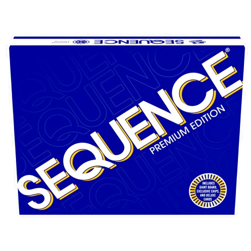 Goliath Sequence Premium Edition - Stunning Set with Giant Board (20.25 x 26.25 inches), Exclusive Chips and Deluxe Cards by Goliath, Blue, for Ages 7+