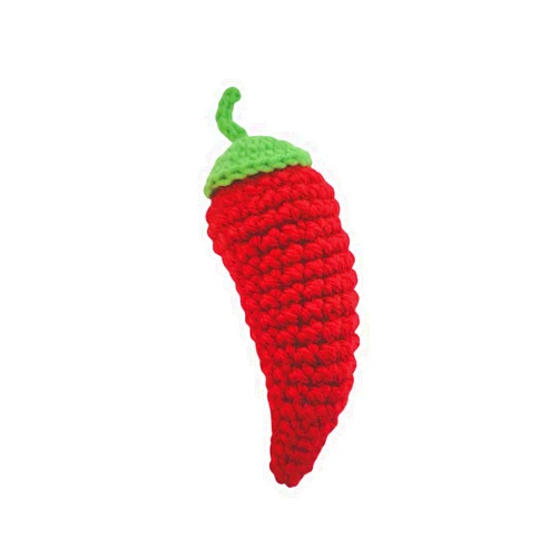 Bruiser McKitty Cat Toy, Catnip Toy, Chili Pepper Cat Toy, Crocheted, Interactive Toys for Cats, Cat Kicker Toy, Handmade Cat Toy, 7