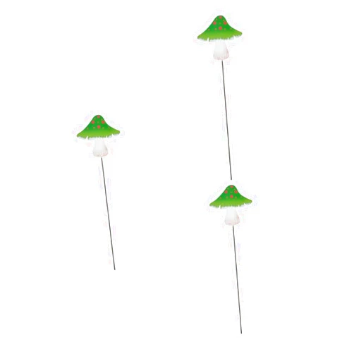 BESPORTBLE 3pcs Mushroom Iron Inserts Ground Inserted Mushroom Garden Yard Mushroom Decor Mushroom Adornment Lawn Decor Yard Scene Layout Decor Lawn Ornament Garden Ornament Mushroom Stake