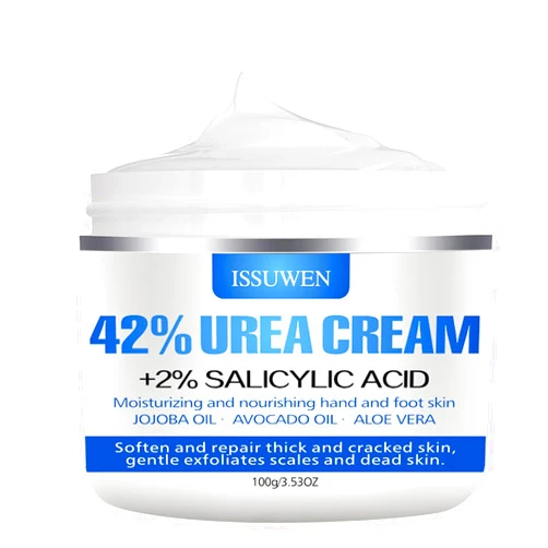 Grospe Urea Cream 42% plus Salicylic Acid 2%, Urea Foot & Hand Creamfor Dry Cracked Heels Feet Knees Elbows Hands, Foot Dead Skin Cuticle Callus Remover Toenail Softener, Skin Barrier Repair Cream