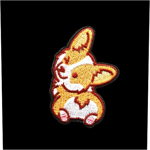 Galepromot Cute Dog Patches for Clothing,Corgi/Dachshund/Husky Patch Iron On Sew On Embroidered Decoration Puppy Appliques Embroidered Appliqué