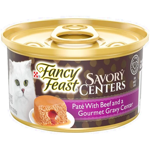 The Drayce Place Gourmet Wet Cat Food Pate with Savory Centers, 10 Cans (Beef)