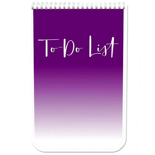BookFactory to Do List Planner/Pocket Sized Daily or Weekly Task Journal/Mini to-Do Book - Top Bound Wire-O, 120 Pages, 3.5