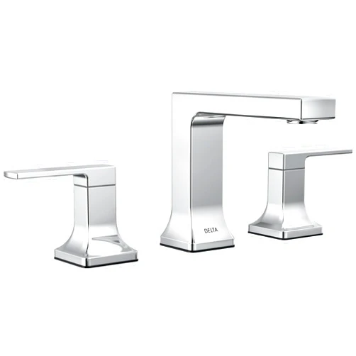 Delta Faucet Velum Widespread Bathroom Faucet 3 Hole, Chrome Bathroom Sink Faucet, 2 Handle Bathroom Faucet, Bath Faucet, Pop-Up Drain Assembly, Chrome 3537LF-MPU